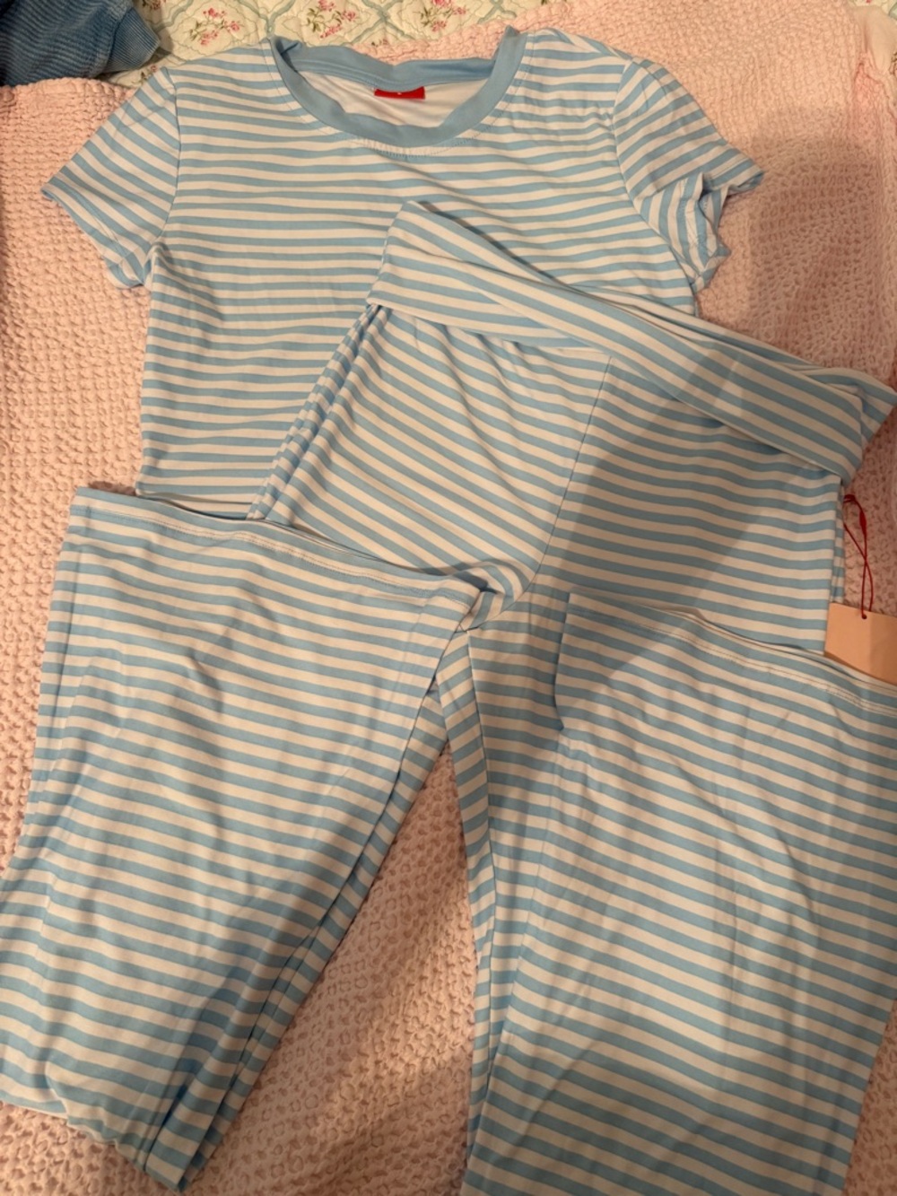 Light Blue & White Striped Set